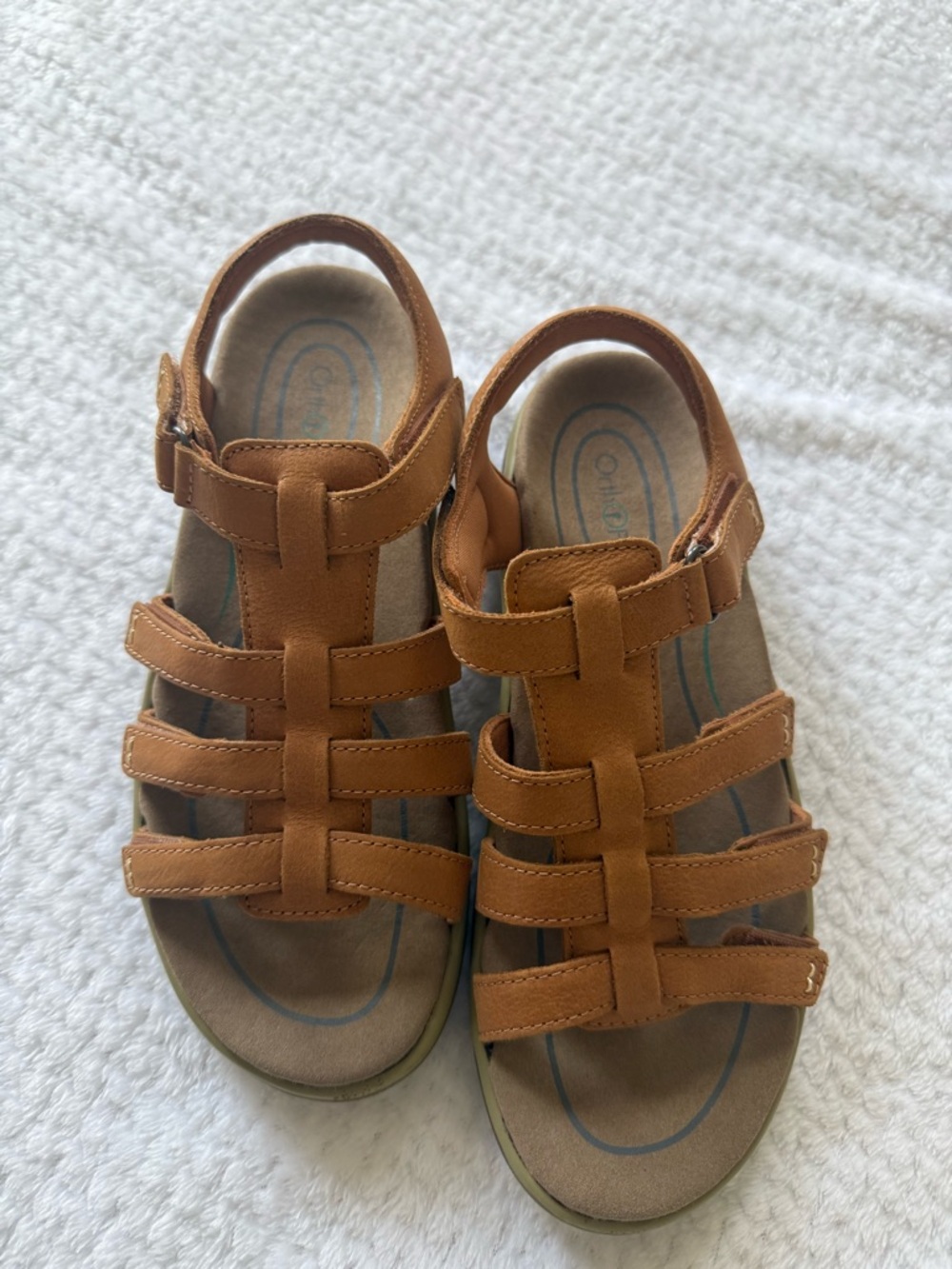 OrthoFeet Brown Orthopedic Sandal, Women's Sz 7B